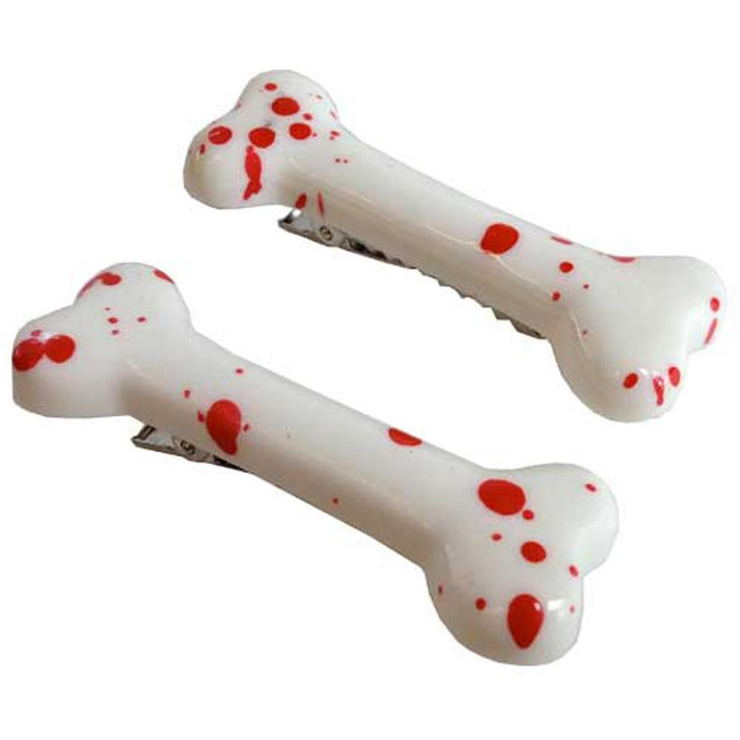 KREEPSVILLE
Mini Bone Hair Slides Blood Splattered