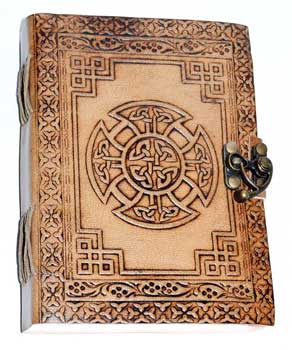 Celtic Cross Leather Journal with Latch