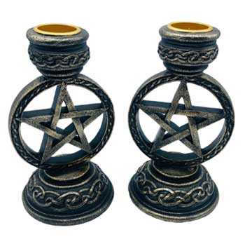 5 1/2" Pentagram Taper Holder (set of 2)
