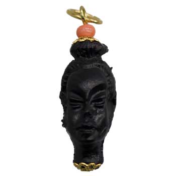 African Head Woman Amulet (Plastic)