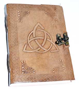 Triquetra Leather Journal with Latch