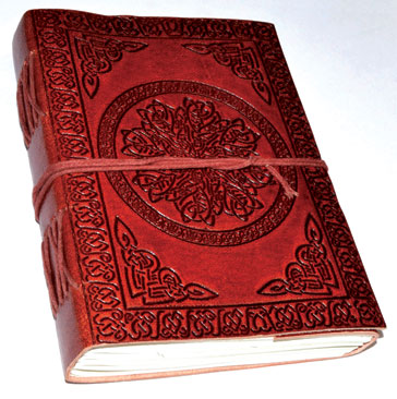 Celtic Mandala Leather Journal with Cord