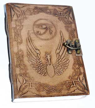 Eye of Horus Leather Journal with Latch