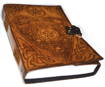 Ouija Board Planchette Leather Journal with Latch
