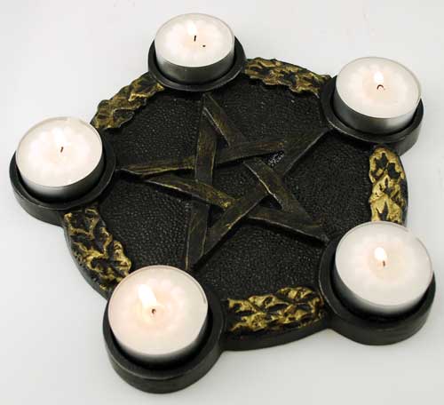 Pentagram Altar Plate Tealight Holder