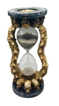 8" Skull Sand Hourglass