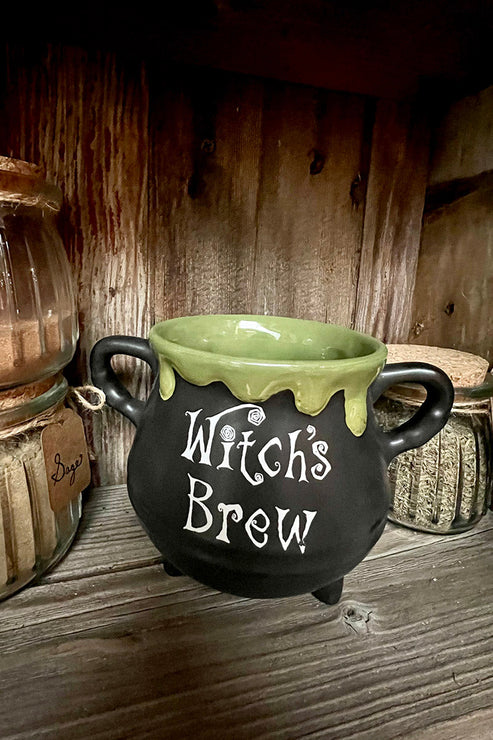 VAMPIREFREAKS Witch's Brew Oozing Cauldron Mug
