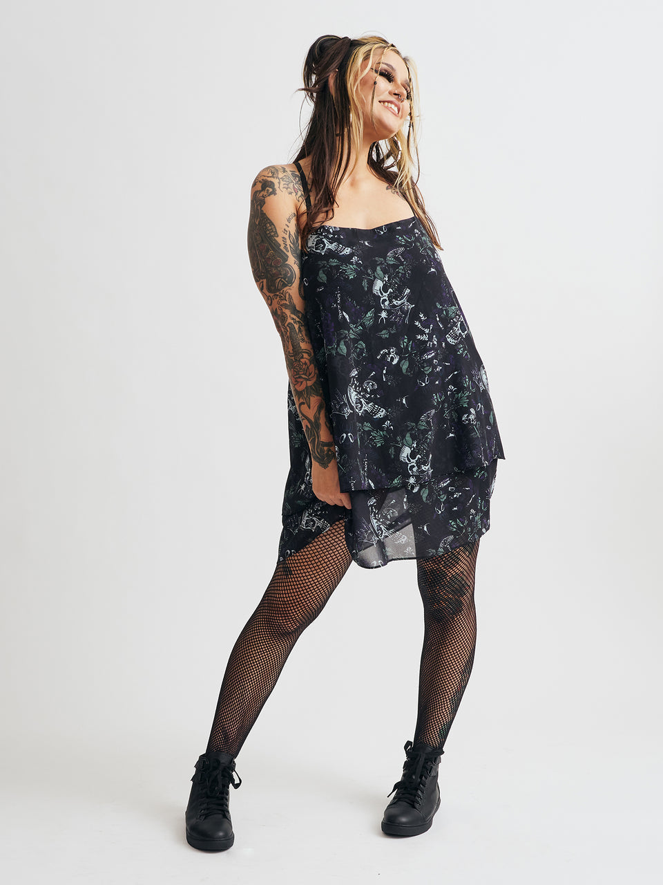 SOURPUSS GARDEN WITCH TRAPEZE DRESS