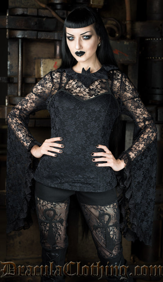 BAT TRUMPET SLEEVED TOP