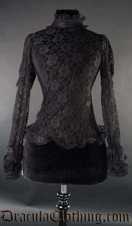 BLACK LACE TOP