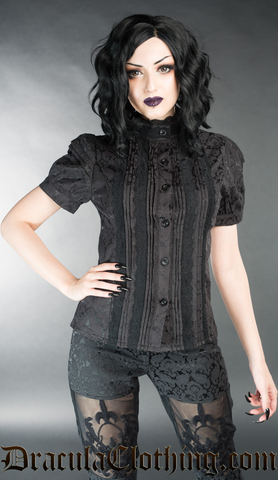 BROCADE EDWARDIAN BLOUSE