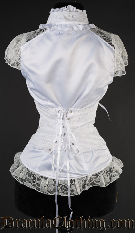 WHITE LACED BLOUSE