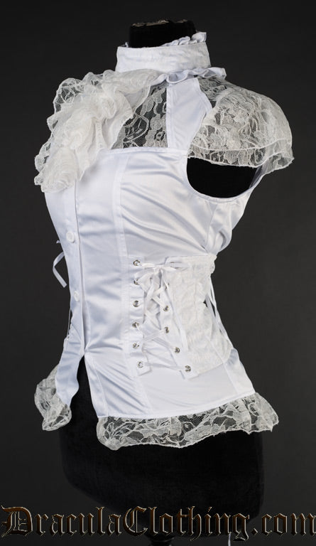 WHITE LACED BLOUSE