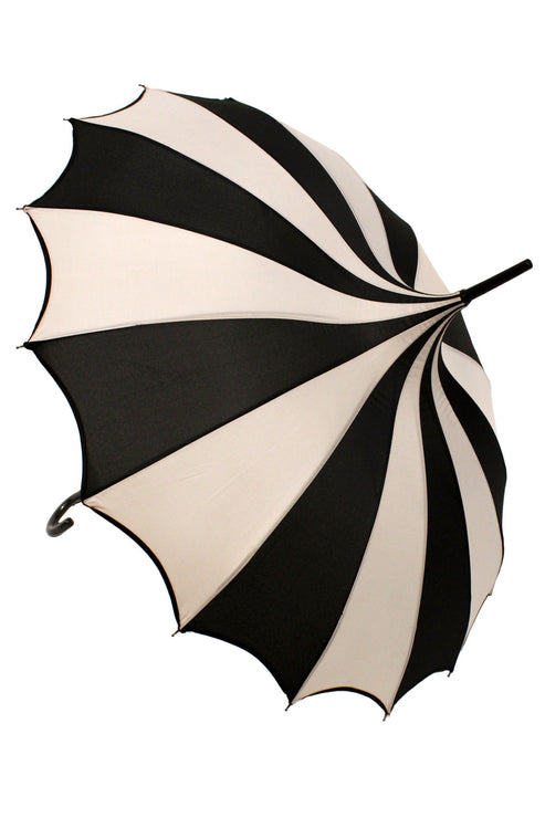 VAMPIREFREAKS
Batwing Pagoda Umbrella [BLACK/WHITE STRIPED]